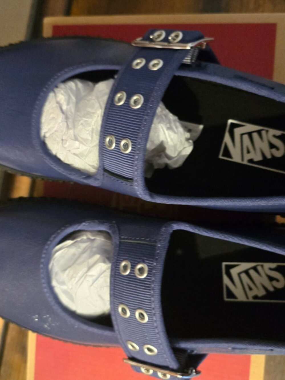 Vans Mary Jane Creeper Platform Shoe Navy / Black VN000V16EMT Women's Sz 8 NEW - Picture 8 of 10